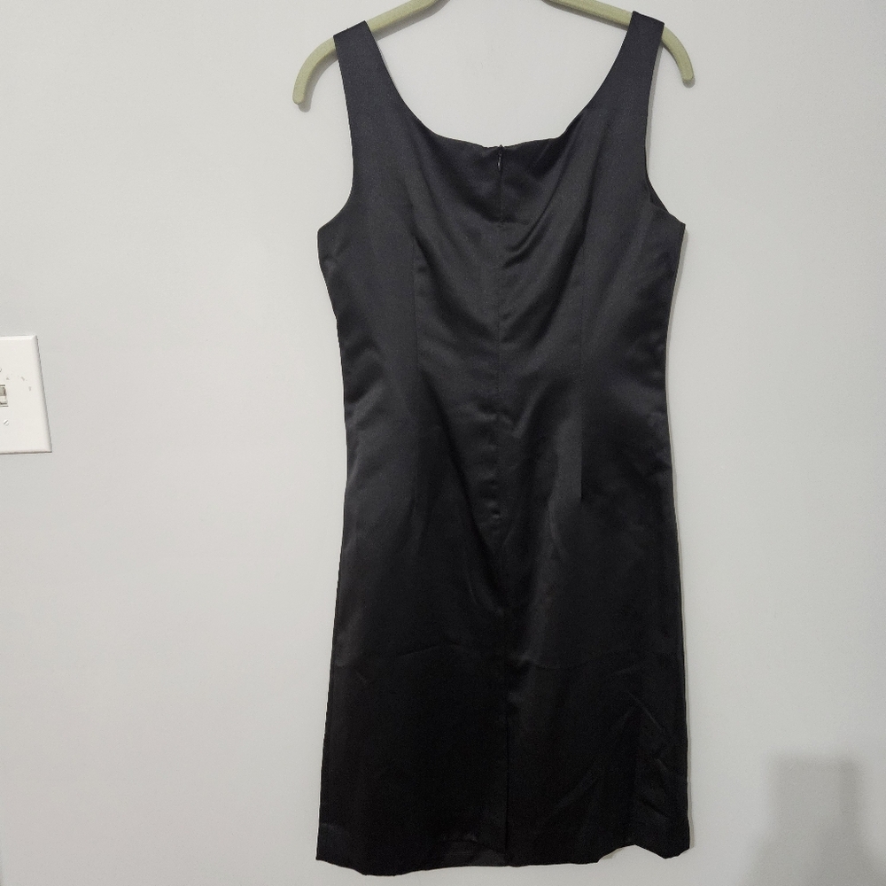 TRIO NY Black Sleeveless Sheath Dress Size 10 Classic Cocktail Little Black - Picture 6 of 13